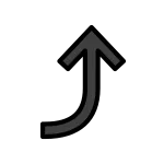 Right Arrow Curving Up SVG Icon